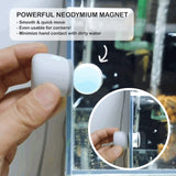 Fish Tank Corner Moss Magnet Scraper Glass Algae Cleaner Magnetic Scrubber GREY - Rear View