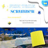 4X Fish Tank Moss Scrubber Scraper Iron Glass Acrylic Algae Cleaner Brush - Front View