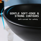 Muriel 41 x 34 x 14.5cm Black Ceramic Bathroom Basin Vanity Sink Oval Above Counter Top Mount Bowl - Extra Image