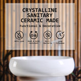Muriel 48 x 34 x 14.5cm White Ceramic Bathroom Basin Vanity Sink Oval Above Counter Top Mount Bowl - Close-Up Angle