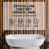 Muriel 46 x 32.5 x 12.5cm White Ceramic Bathroom Basin Vanity Sink Above Counter Top Mount Bowl - Close-Up Angle