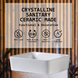 Muriel 48 x 37.5 x 13cm White Ceramic Bathroom Basin Vanity Sink Above Counter Top Mount Bowl - Close-Up Angle
