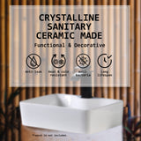 Muriel 48 x 37.5 x 13cm White Ceramic Bathroom Basin Vanity Sink Above Counter Top Mount Bowl - Close-Up Angle