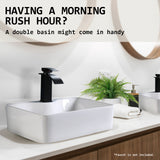 Muriel 48 x 37.5 x 13cm White Ceramic Bathroom Basin Vanity Sink Above Counter Top Mount Bowl - Extra Image