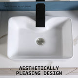 Muriel 48 x 37.5 x 13cm White Ceramic Bathroom Basin Vanity Sink Above Counter Top Mount Bowl - Extra Image
