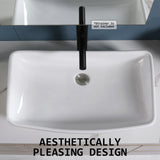 Muriel 60 x 38x 12cm White Ceramic Bathroom Basin Vanity Sink Above Counter Top Mount Bowl - Extra Image