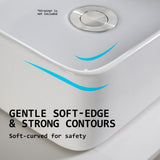 Muriel 42 x 42 x 15cm White Ceramic Bathroom Basin Vanity Sink Square Above Counter Top Mount Bowl - Extra Image