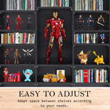 Adjustable Shelves CD DVD Bluray Media Book Storage Cupboard BLACK - Extra Image