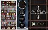 Adjustable Shelves CD DVD Bluray Media Book Storage Cupboard ESPRESSO - Front View