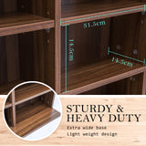 Adjustable Shelves CD DVD Bluray Media Book Storage Cupboard ESPRESSO - Rear View