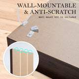 Adjustable Shelves CD DVD Bluray Media Book Storage Cupboard ESPRESSO - Close-Up Angle