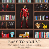 Adjustable Shelves CD DVD Bluray Media Book Storage Cupboard ESPRESSO - Extra Image