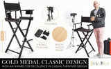 2X Director Movie Folding Tall Chair 76cm DARK HUMOR - Front View