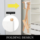 2X Director Movie Folding Tall Chair 76cm Beech WOOD HUMOR - Close-Up Angle
