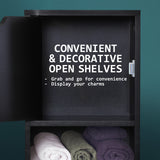 La Bella 119cm Black Bathroom Storage Cabinet Tall Slim - Extra Image