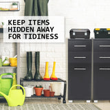 La Bella 88cm Black Bathroom Storage Cabinet Drawer Tall Slim - Extra Image