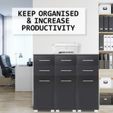 La Bella 88cm Black Bathroom Storage Cabinet Drawer Tall Slim - Extra Image