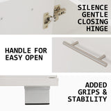 La Bella 88cm White Bathroom Storage Cabinet Drawer Tall Slim - Low Angle