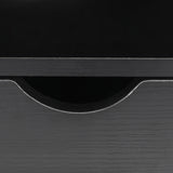 Bedside Table Side Storage Cabinet Nightstand 1 Drawer 2 Shelf LARK BLACK - Top-Down View