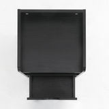 Bedside Table Side Storage Cabinet Nightstand 1 Drawer 2 Shelf LARK BLACK - Extra Image