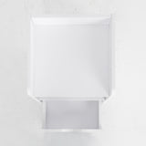 Bedside Table Side Storage Cabinet Nightstand Bedroom 1 Drawer 2 Shelf LARK WHITE - Front View