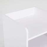 2X Bedside Table Side Storage Cabinet Nightstand Bedroom 1 Drawer 2 Shelf LARK WHITE - Top-Down View
