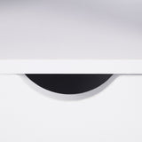 2X Bedside Table Side Storage Cabinet Nightstand Bedroom 1 Drawer 2 Shelf LARK WHITE - Rear View