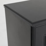 2X Bedside Table Side Storage Cabinet Nightstand Bedroom 2 Drawer KEVA BLACK - Front View