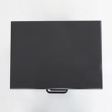 2X Bedside Table Side Storage Cabinet Nightstand Bedroom 2 Drawer KEVA BLACK - Top-Down View