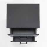 2X Bedside Table Side Storage Cabinet Nightstand Bedroom 2 Drawer KEVA BLACK - 45-Degree Angle