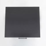 Bedside Table Side Storage Cabinet Nightstand Bedroom 1 Drawer 1 Shelf ELLA - BLACK - Top-Down View