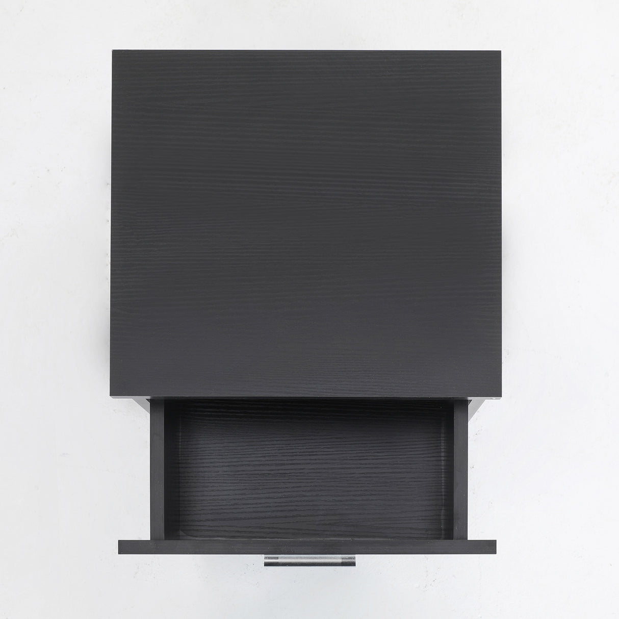 Bedside Table Side Storage Cabinet Nightstand Bedroom 1 Drawer 1 Shelf ELLA - BLACK