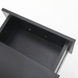 Bedside Table Side Storage Cabinet Nightstand Bedroom 1 Drawer 1 Shelf ELLA - BLACK - Extra Image