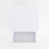 2X Bedside Tables Storage Cabinet Nightstand 1 Drawer 1 Shelf ELLA WHITE - 45-Degree Angle