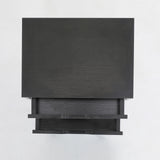 Bedside Table 2 Drawer Wood Leg Storage Cabinet Nightstand SUZY BLACK - Top-Down View