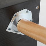 2X Bedside Table 2 Drawer Wood Leg Storage Cabinet Nightstand SUZY BLACK - Close-Up Angle