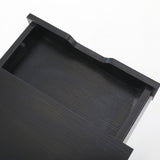 2X Bedside Table 2 Drawer Wood Leg Storage Cabinet Nightstand SUZY BLACK - Extra Image