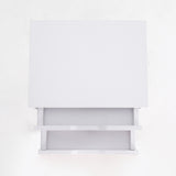 Bedside Table 2 Drawer Wood Leg Storage Cabinet Nightstand SUZY WHITE