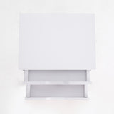 Bedside Table 2 Drawer Wood Leg Storage Cabinet Nightstand SUZY WHITE - Top-Down View