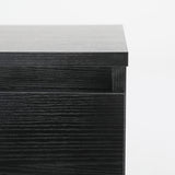 Bedside Table Side Storage Cabinet Nightstand Bedroom 2 Drawer JOSS BLACK - Low Angle