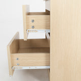 Bedside Table Side Storage Cabinet Nightstand Bedroom 2 Drawer JOSS OAK - Front View