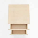 Bedside Table Side Storage Cabinet Nightstand Bedroom 2 Drawer JOSS OAK - Close-Up Angle