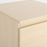 Bedside Table Side Storage Cabinet Nightstand Bedroom 2 Drawer JOSS OAK - Low Angle