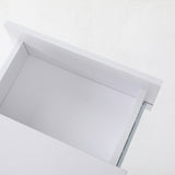 Bedside Table Side Storage Cabinet Nightstand Bedroom 2 Drawer JOSS WHITE - Side View