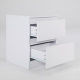 2X Bedside Table Side Storage Cabinet Nightstand Bedroom 2 Drawer JOSS BLACK - Rear View