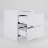 2X Bedside Table Side Storage Cabinet Nightstand Bedroom 2 Drawer JOSS BLACK - Close-Up Angle