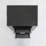 2X Bedside Table Side Storage Cabinet Nightstand Bedroom 2 Drawer 1 Shelf ZURI BLACK - Top-Down View