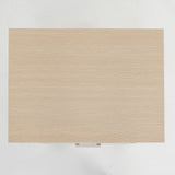 Bedside Table Side Storage Cabinet Nightstand Bedroom 2 Drawer 1 Shelf ZURI OAK - Top-Down View