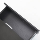 Bedside Table Side Storage Cabinet Nightstand Bedroom 2 Drawer Legs ETTA BLACK - Extra Image