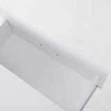 Bedside Table Side Storage Cabinet Nightstand Bedroom 2 Drawer Legs ETTA WHITE - Close-Up Angle
